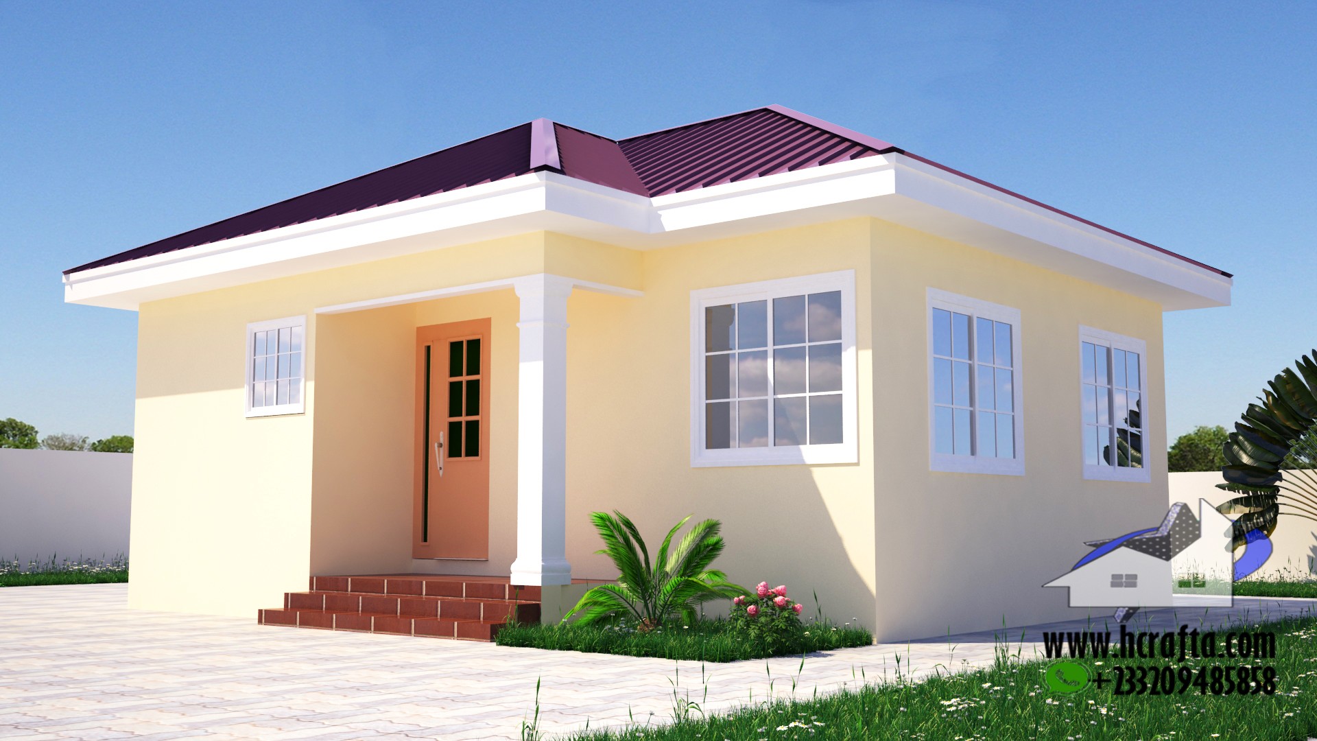 1 Bedroom House Design | affordable self contain | hCrafta