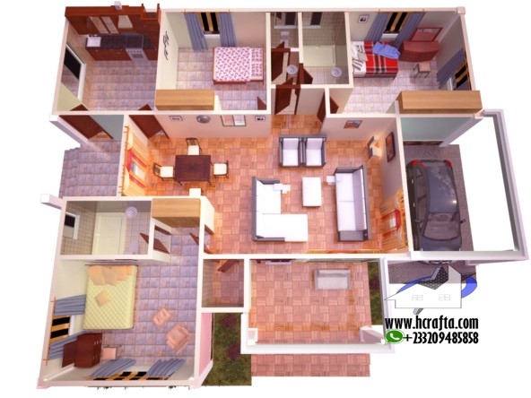 3 Bedroom house Design
