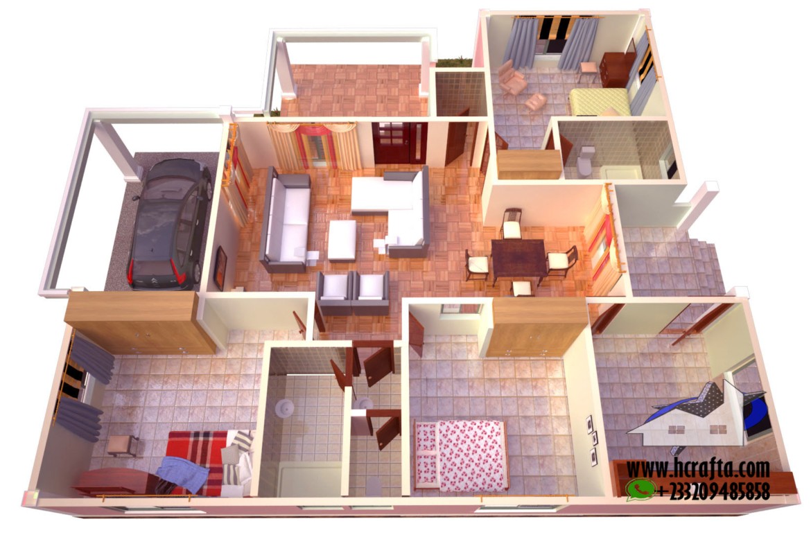 3 Bedroom house Design