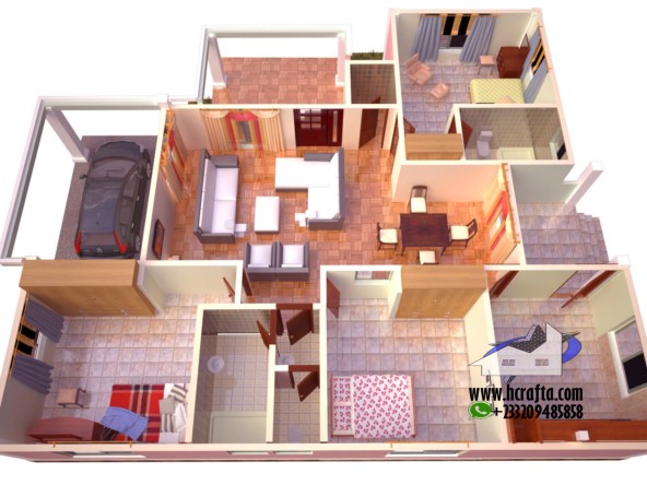 3 Bedroom house Design