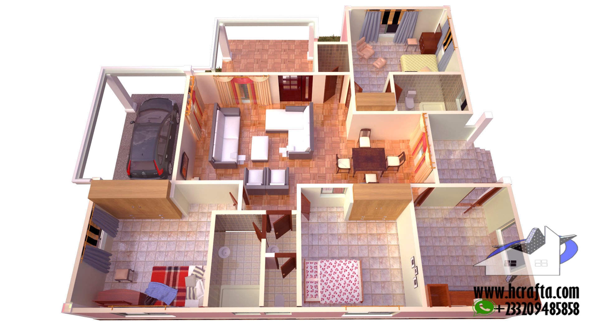 3 Bedroom house Design