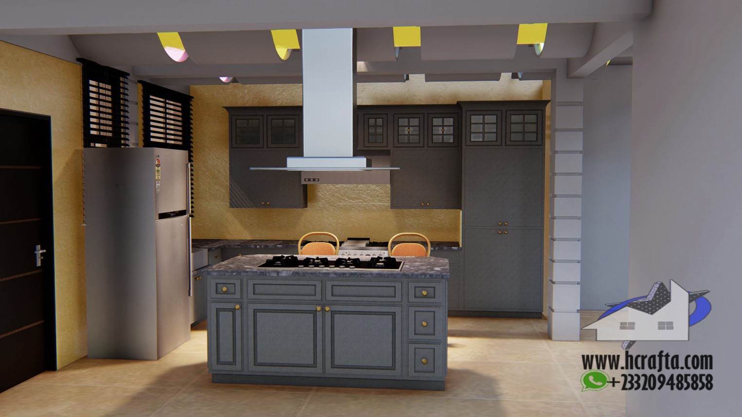 kitchen cabinet 11 Modern kitchen and ceiling design with elegant lighting and contemporary furnishings