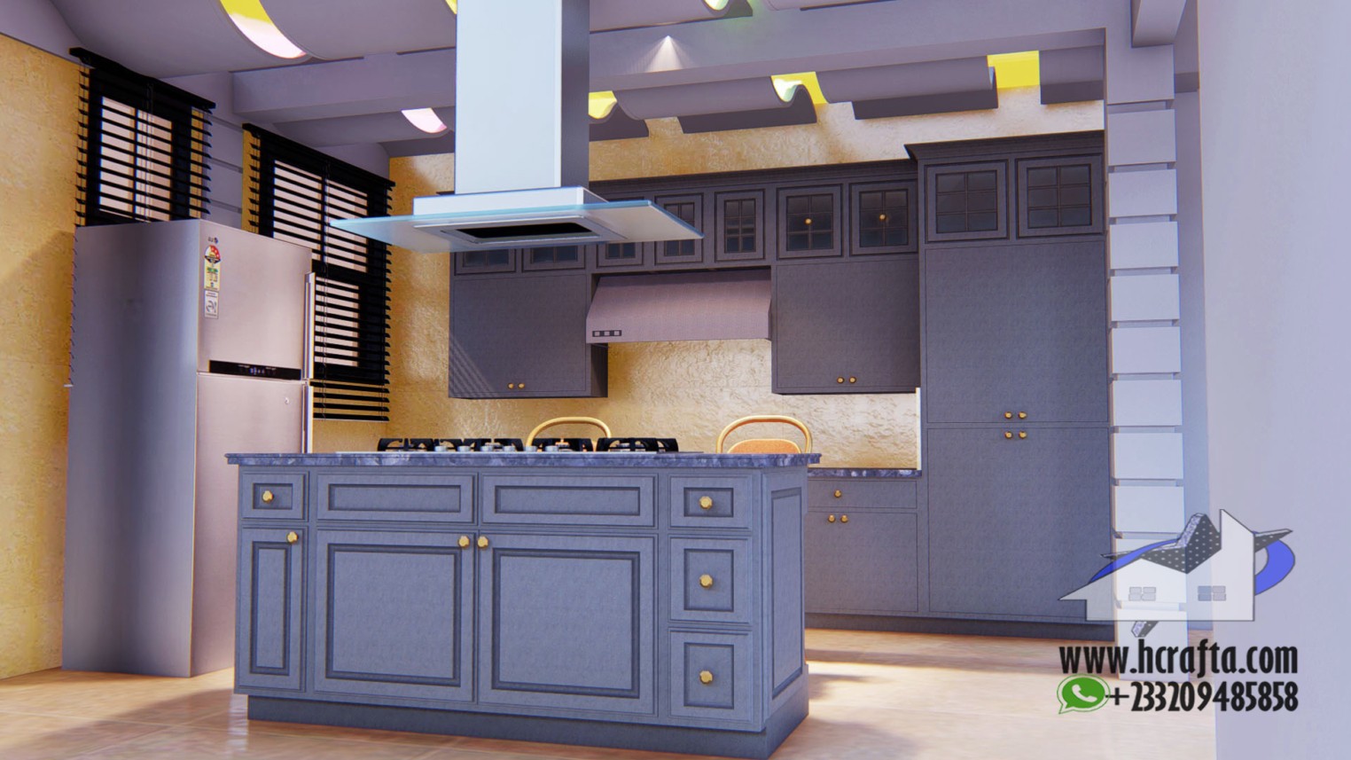 kitchen cabinet 8 Modern kitchen and ceiling design with elegant lighting and contemporary furnishings