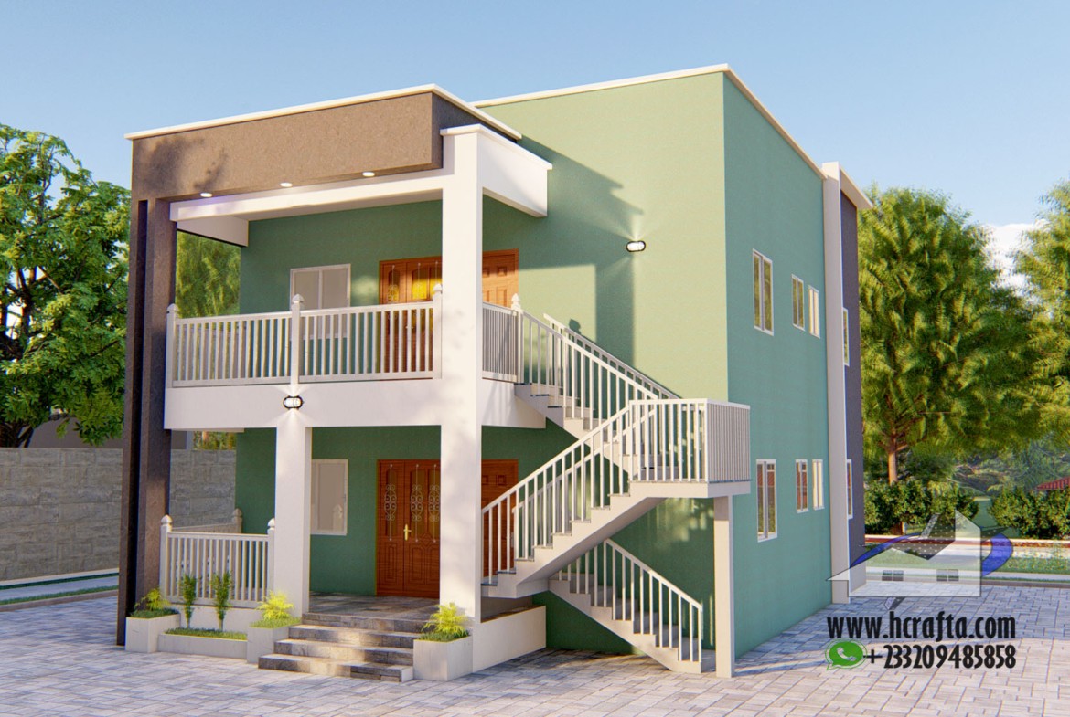 2 Bedroom Apartment House with Modern exterior