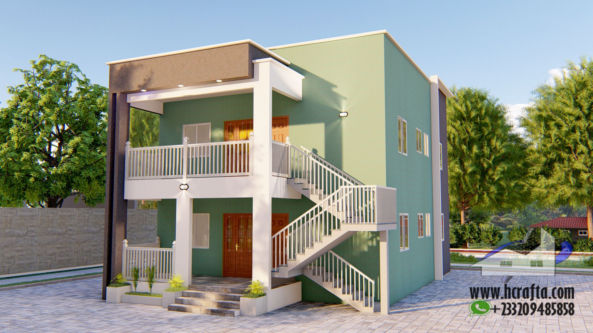 2 Bedroom Apartment House with Modern exterior