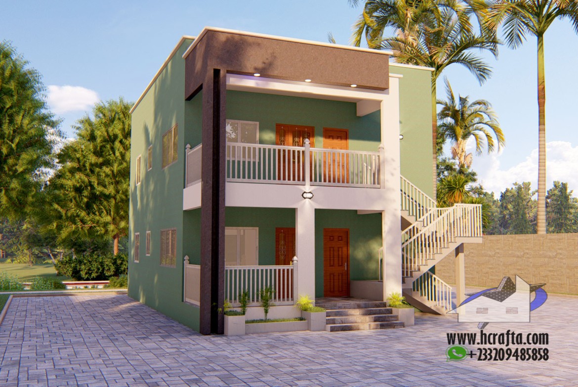 2 Bedroom Apartment House with Modern exterior