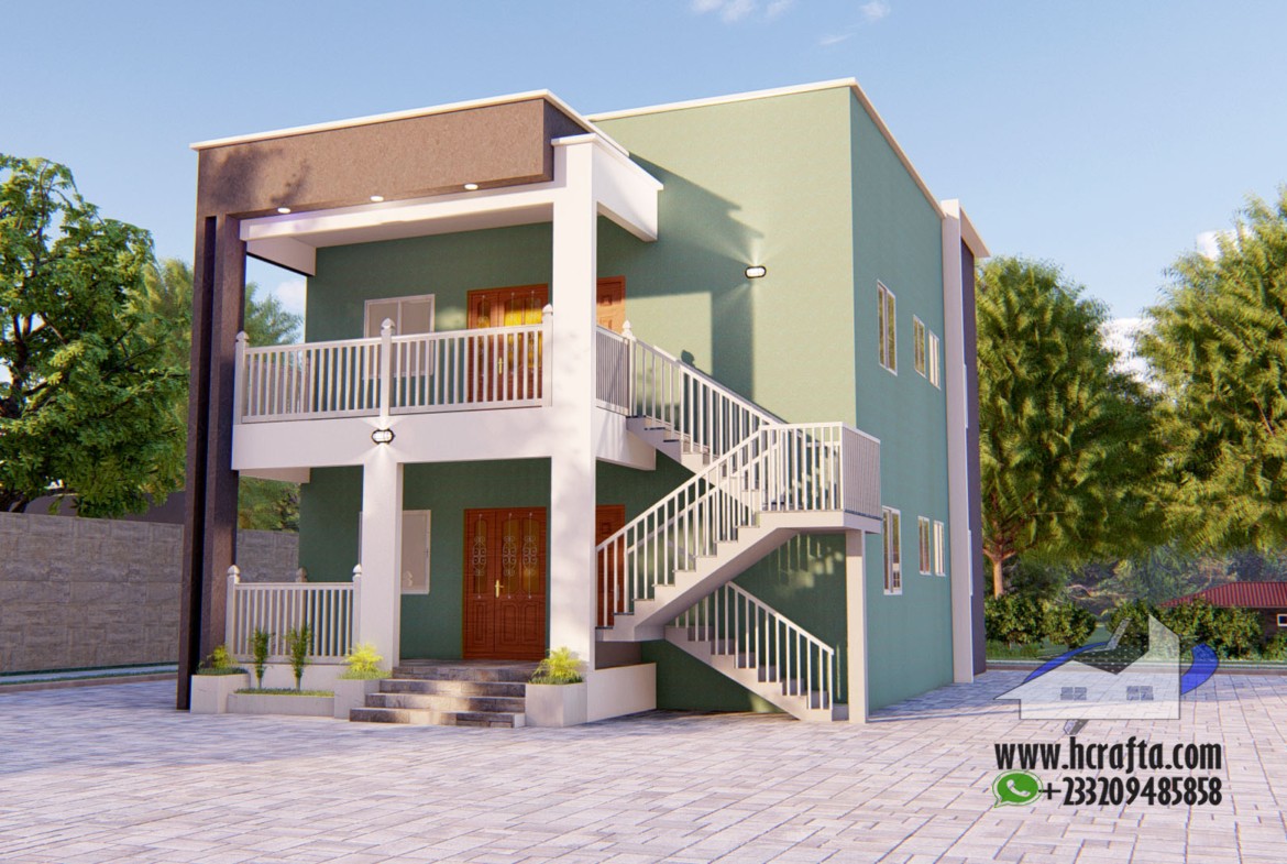 2 Bedroom Apartment House with Modern exterior