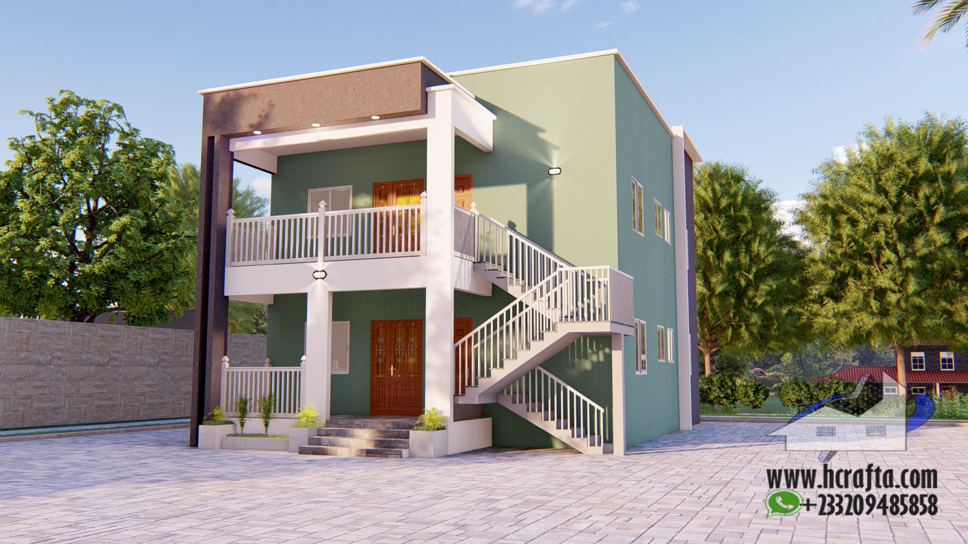 2 Bedroom Apartment House with Modern exterior