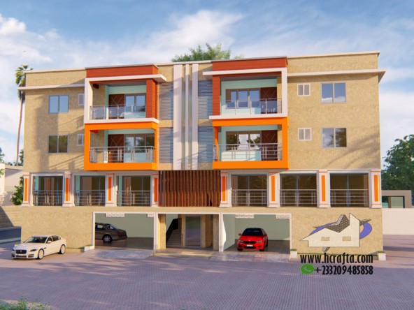 Modern Shop and 2 Bedroom Apartment Design