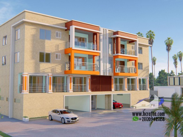 Modern Shop and 2 Bedroom Apartment Design