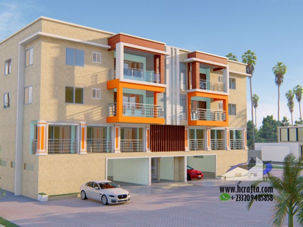 Modern Shop and 2 Bedroom Apartment Design
