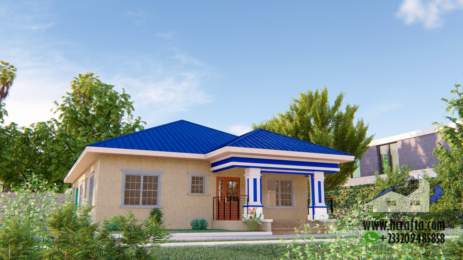 Contemporary 3 bedroom design 2 Contemporary 3 Bedroom Design: A Modern Home exterior