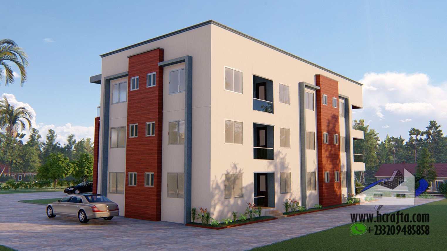 2-3 bedroom apartment design 2 Modern 2-3 Bedroom Apartment Design