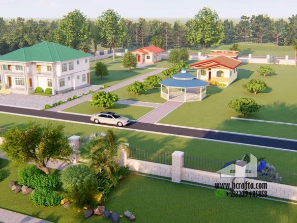 Beautiful Landscape Design with Vibrant Plants and Scenic Views