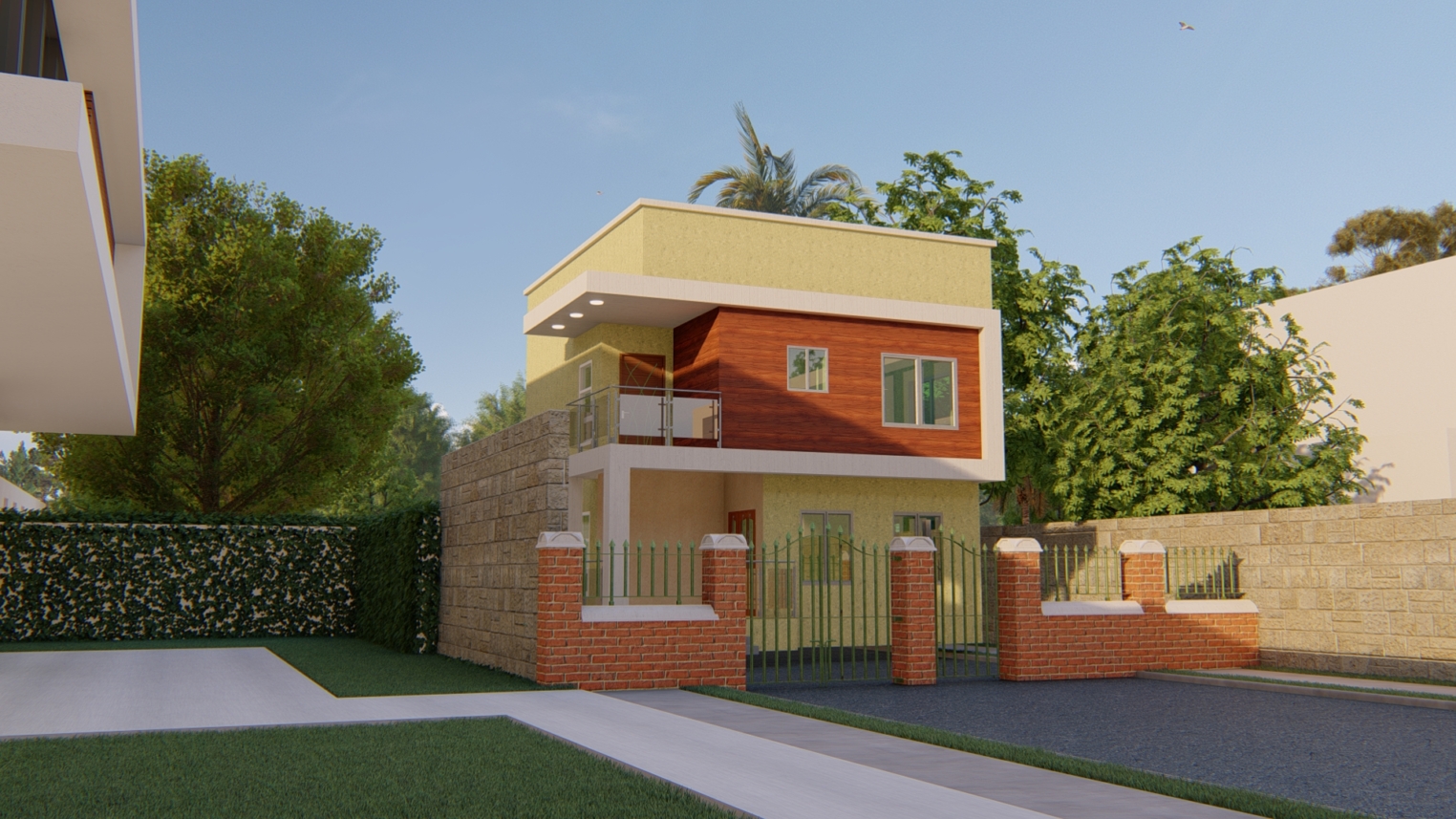 2-bedroom duplex exterior design 2 2-bedroom duplex exterior design with contemporary architecture