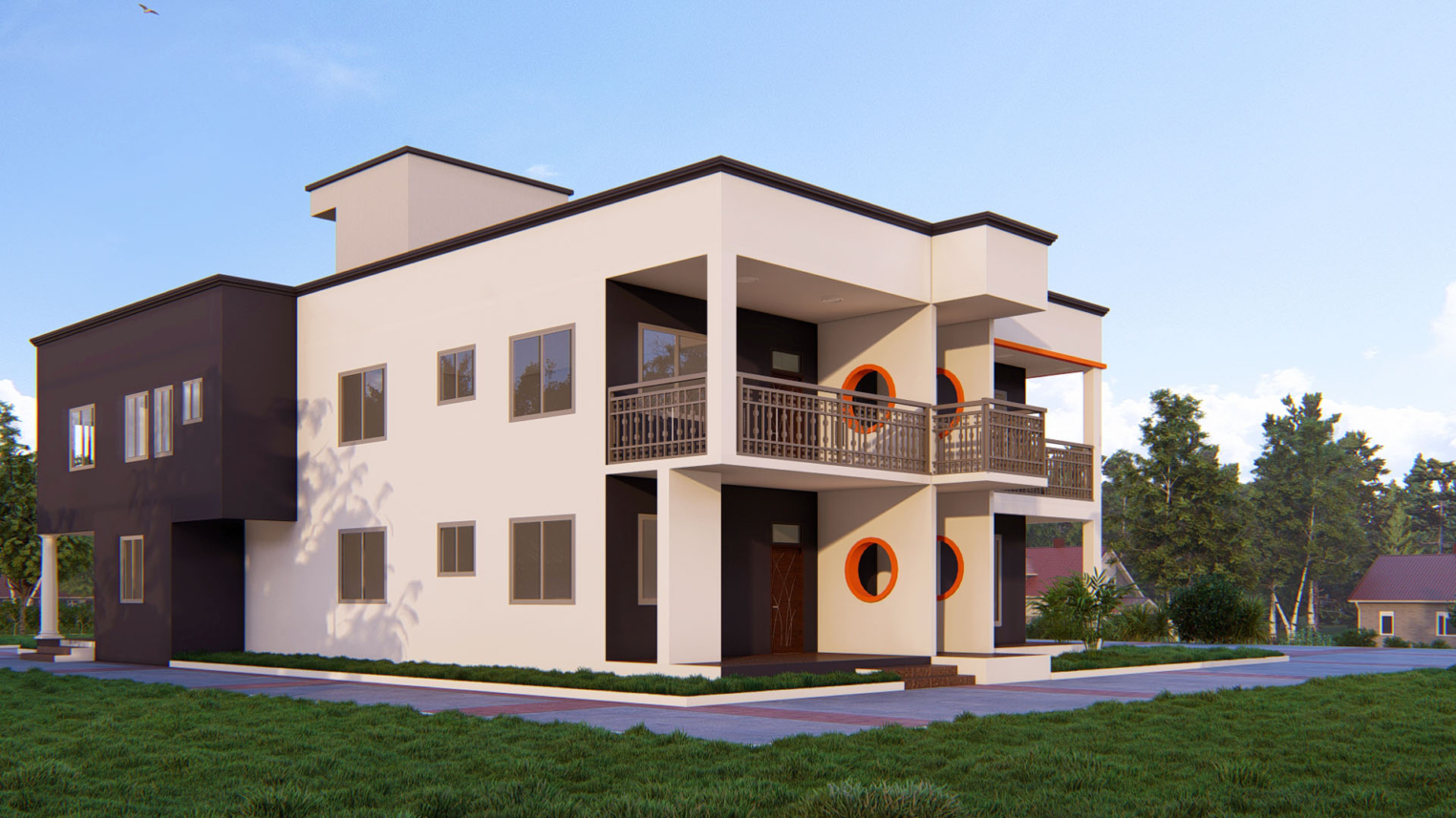 8-bedroom duplex 4 Modern 8-bedroom duplex with spacious design and private outdoor area