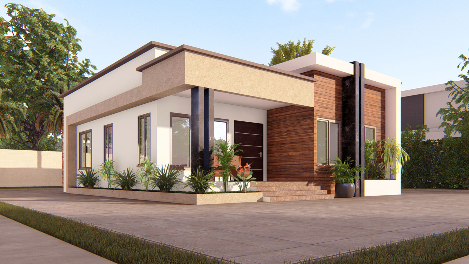 3-bedroom house architectural design 3 Modern 3-Bedroom House Architectural Design Concept