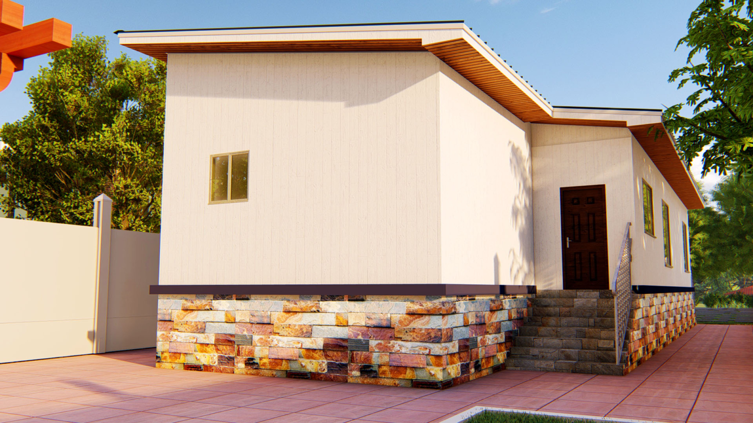 3-bedroom narrow house design 5 3-bedroom narrow house design with vertical layout, modern exterior, and compact urban footprint.
