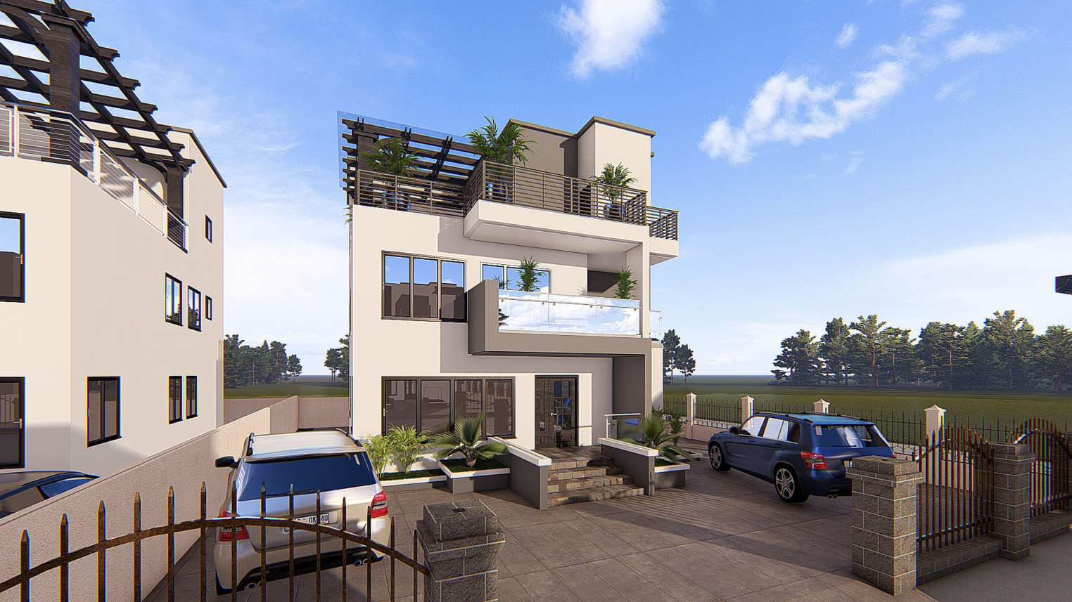 4-bedroom house with rooftop 2 Modern 4-bedroom house with spacious rooftop terrace and contemporary exterior design