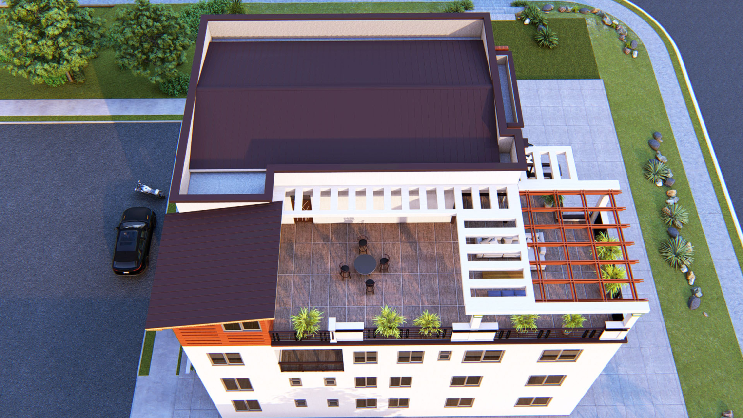 Multi-bedroom apartments 5 Modern multi-bedroom apartment building with spacious units and large balconies
