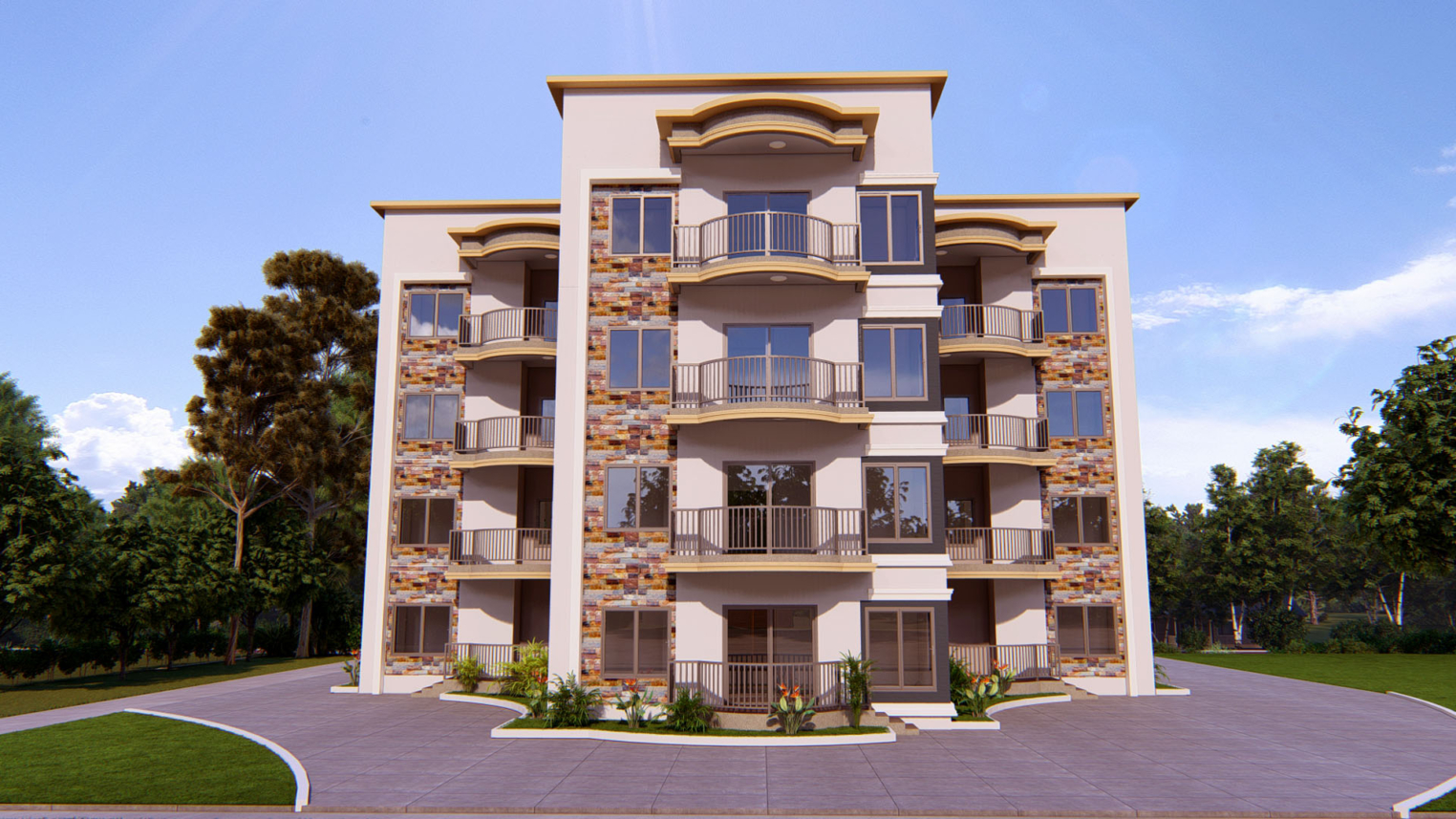 Apartment exterior design 2 Modern apartment exterior design