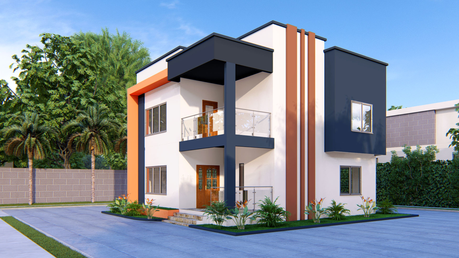 3-bedroom 2 storey 4 Modern 3-bedroom 2 storey design with sleek exterior and open-concept layout