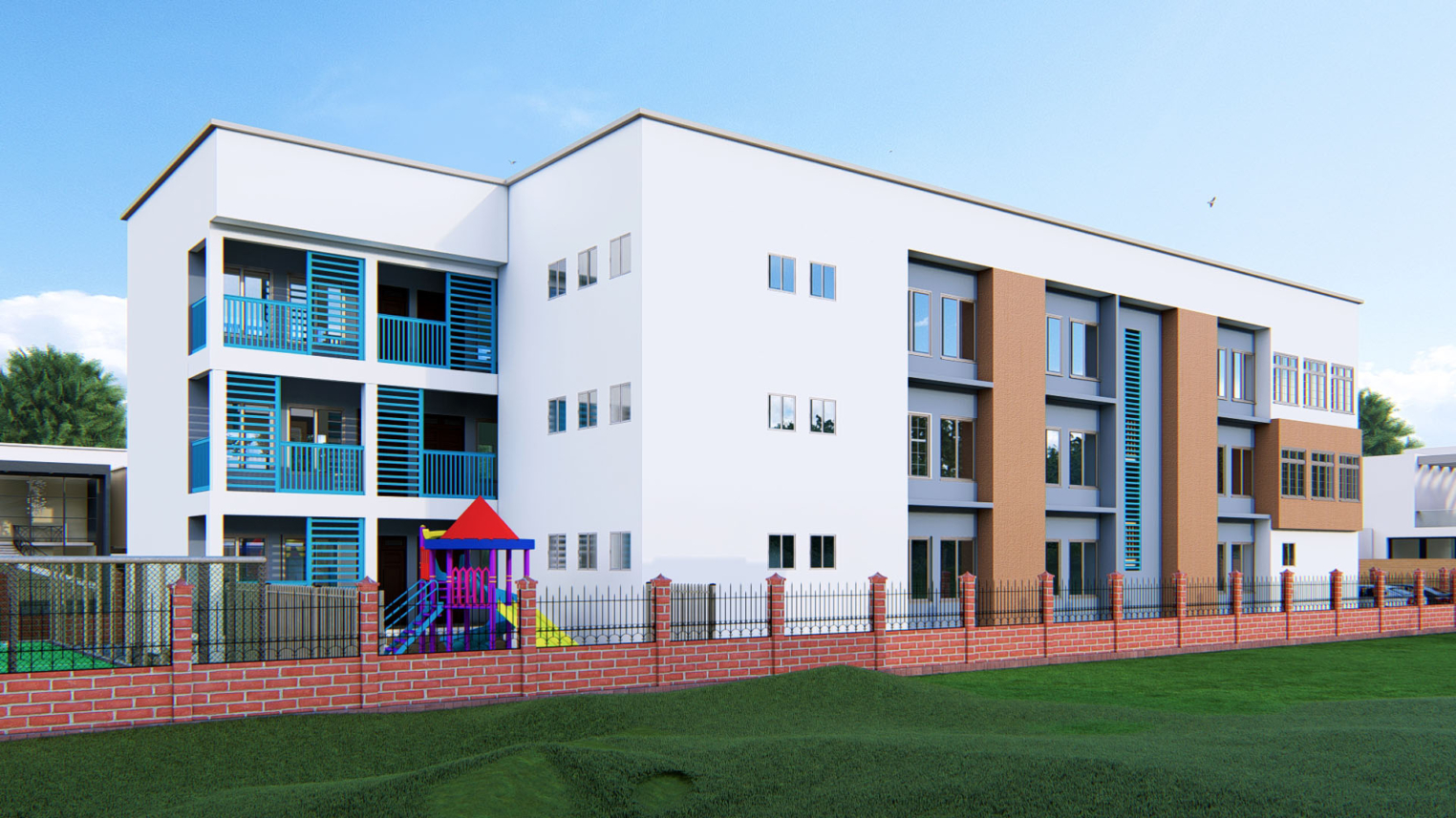 Modern School Architecture 3 Modern school architecture featuring clean lines, large windows, and open learning spaces