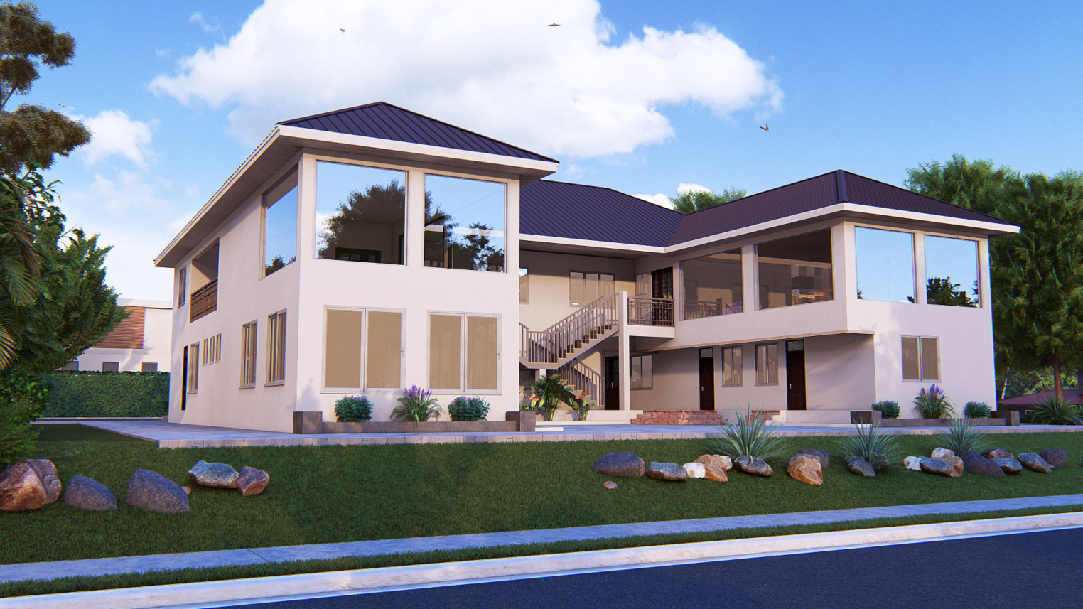 Training Center Design 6 Modern training center design with integrated showroom, open layout, and contemporary interiors