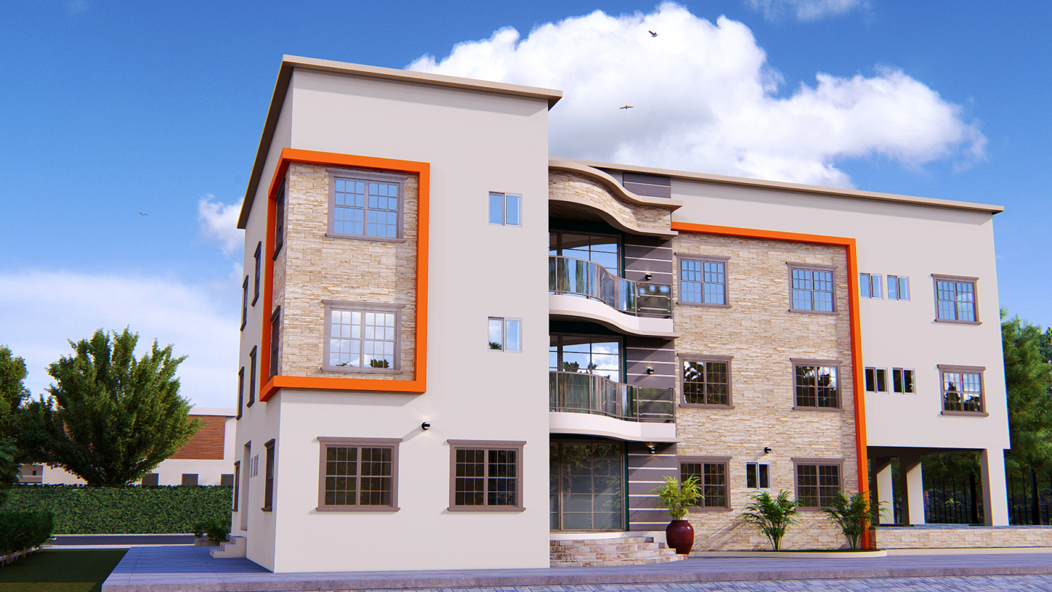 Hotel exterior architecture 4 Elegant hotel exterior architecture featuring modern design and welcoming