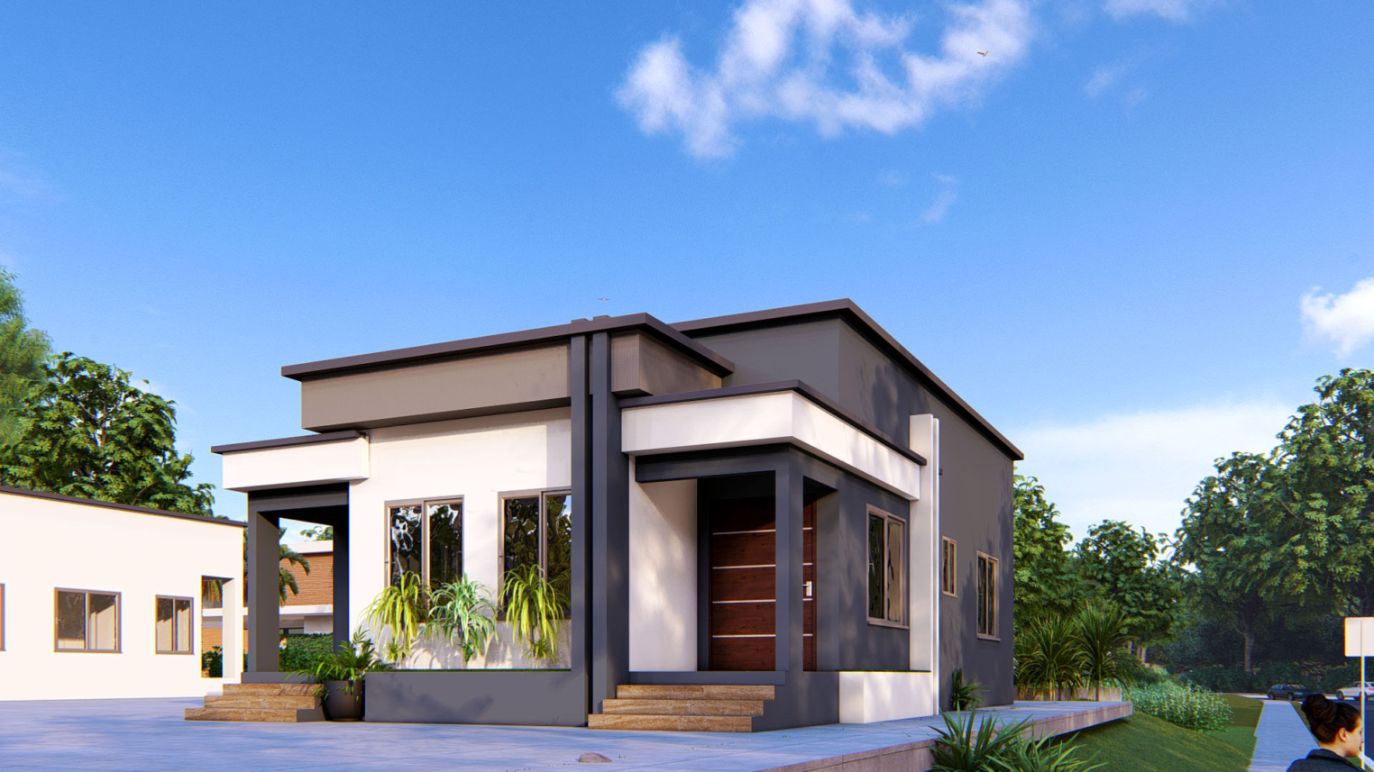 1-bedroom semi-detached house 4 Charming 1-bedroom semi-detached house with modern exterior