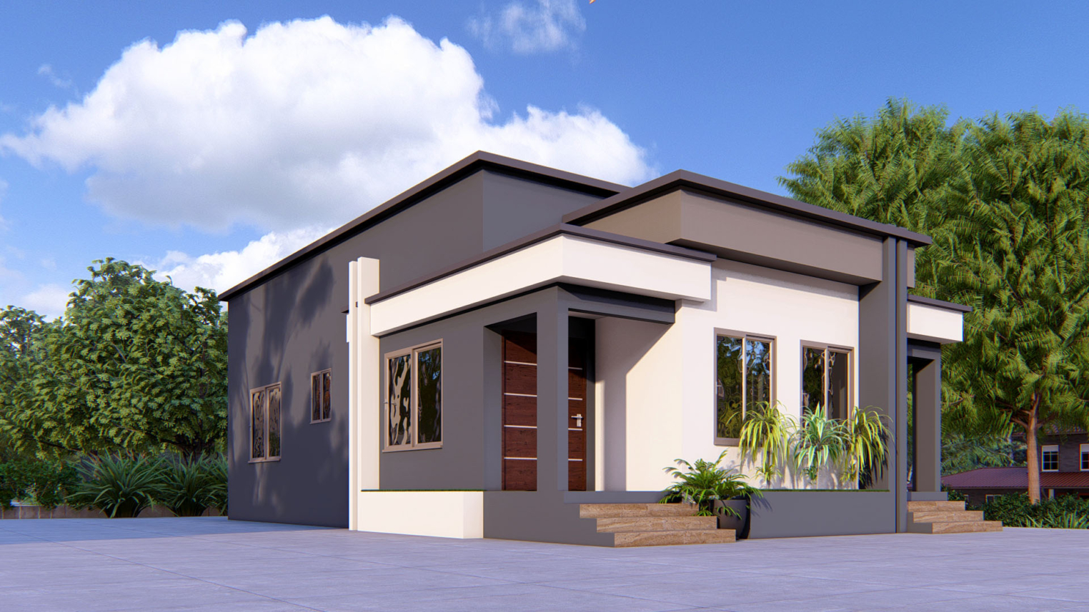 1-bedroom semi-detached house 5 Charming 1-bedroom semi-detached house with modern exterior