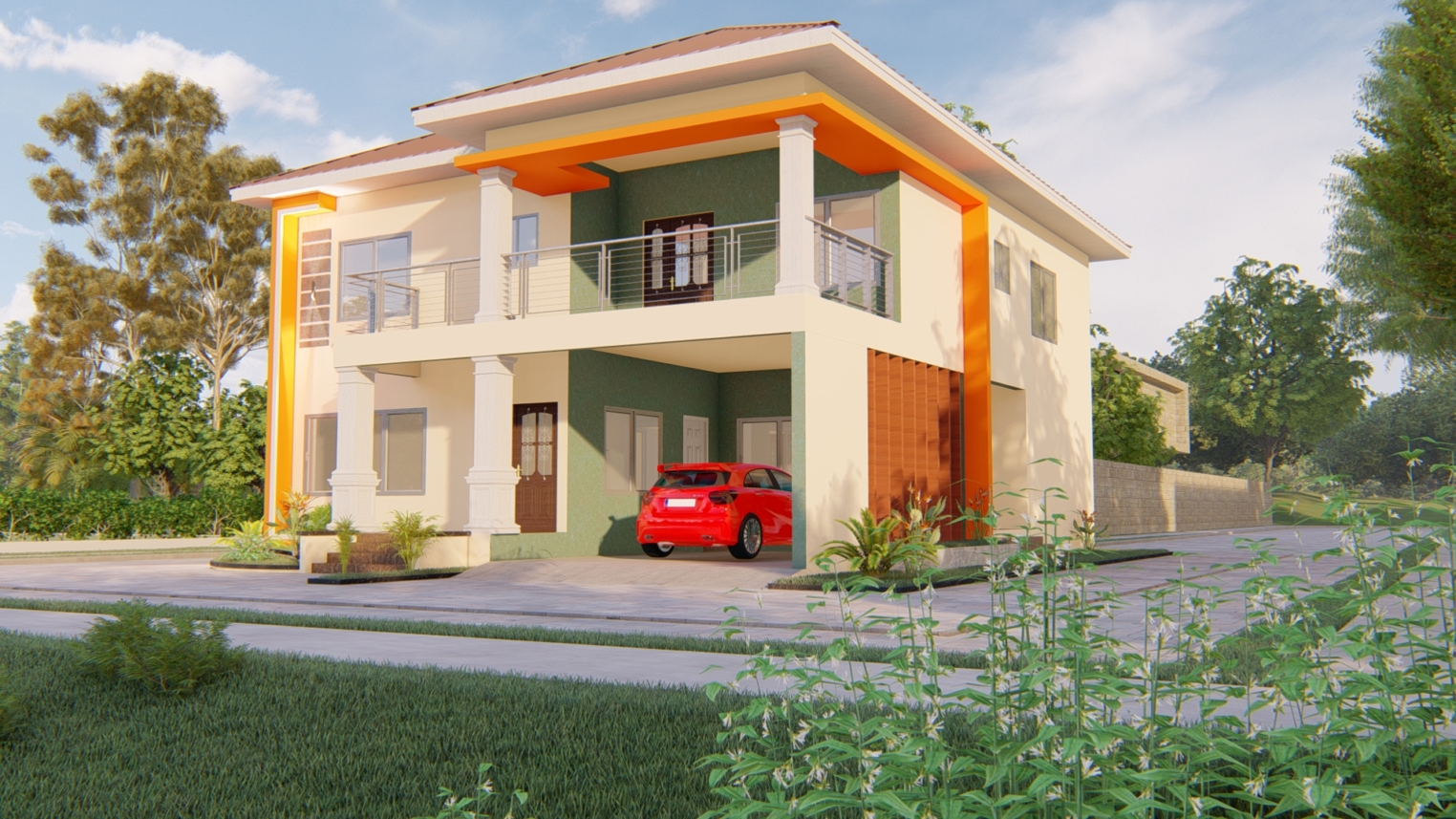 4-bedroom duplex exterior design 2 4-bedroom duplex exterior design