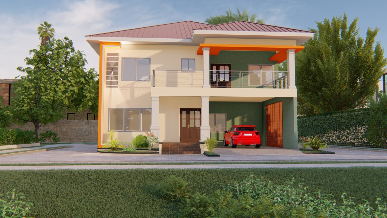 4-bedroom duplex exterior design 3 4-bedroom duplex exterior design