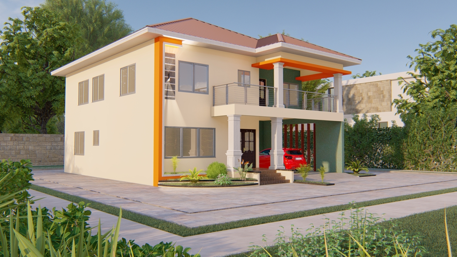 4-bedroom duplex exterior design 4 4-bedroom duplex exterior design