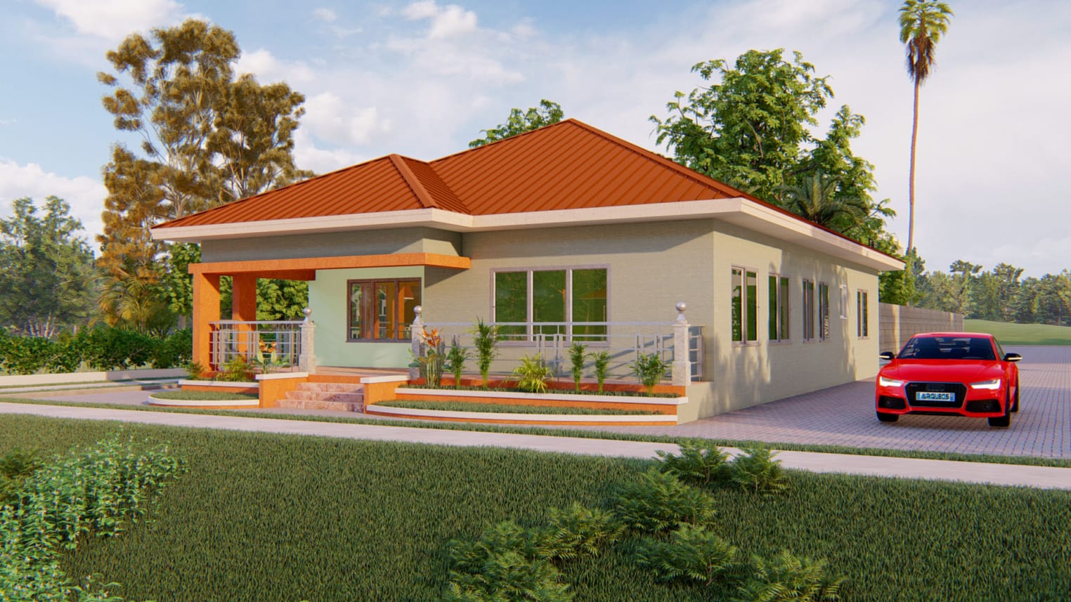 3-bedroom simple house design 2 Simple 3-bedroom house design with a clean exterior, efficient layout, and cozy living spaces