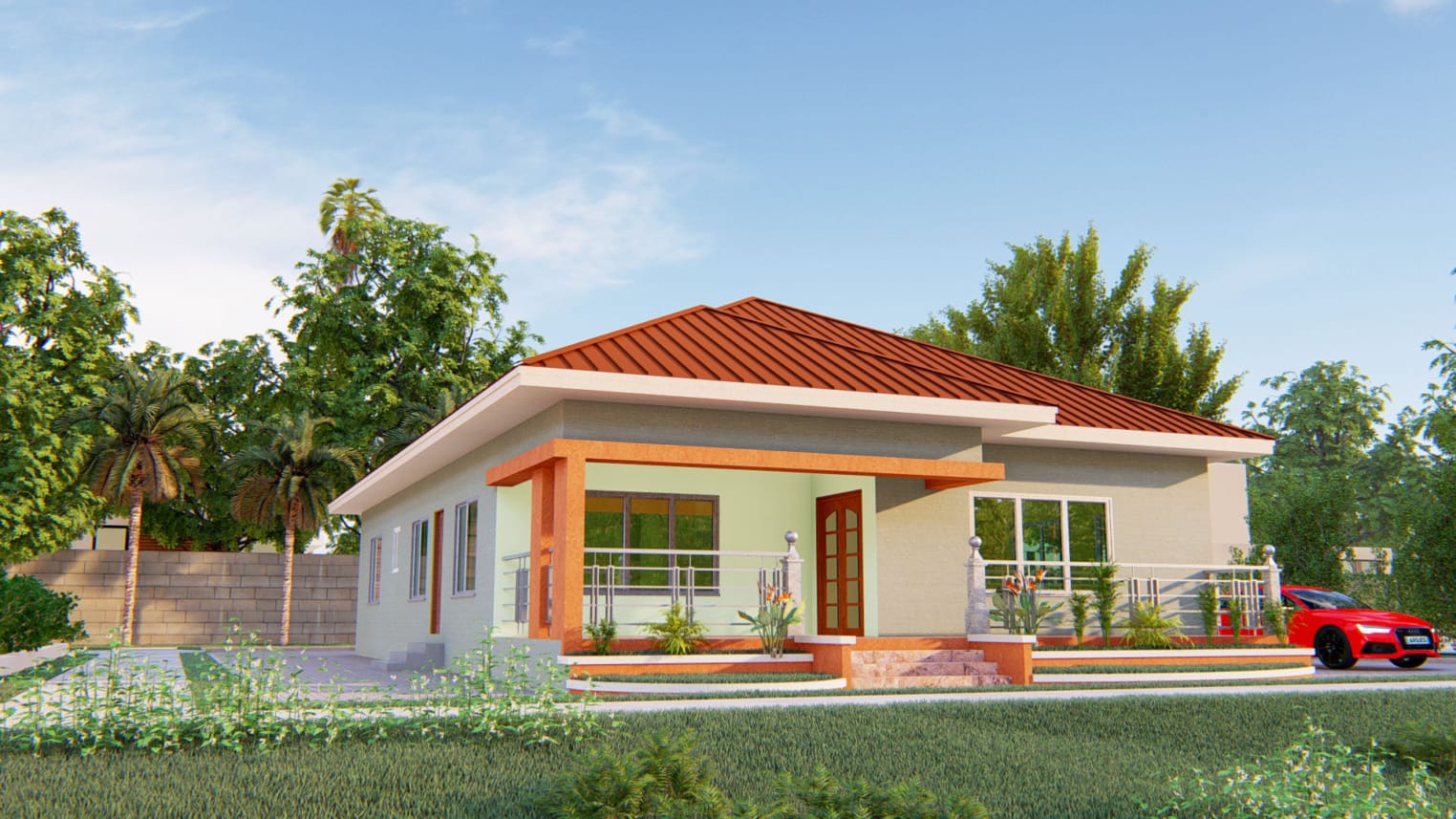 3-bedroom simple house design 3 Simple 3-bedroom house design with a clean exterior, efficient layout, and cozy living spaces